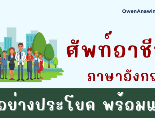 อาชีพภาษาอังกฤษ Occupation – Jobs มีอะไรบ้าง พร้อมตัวอย่างประโยค และคำแปล